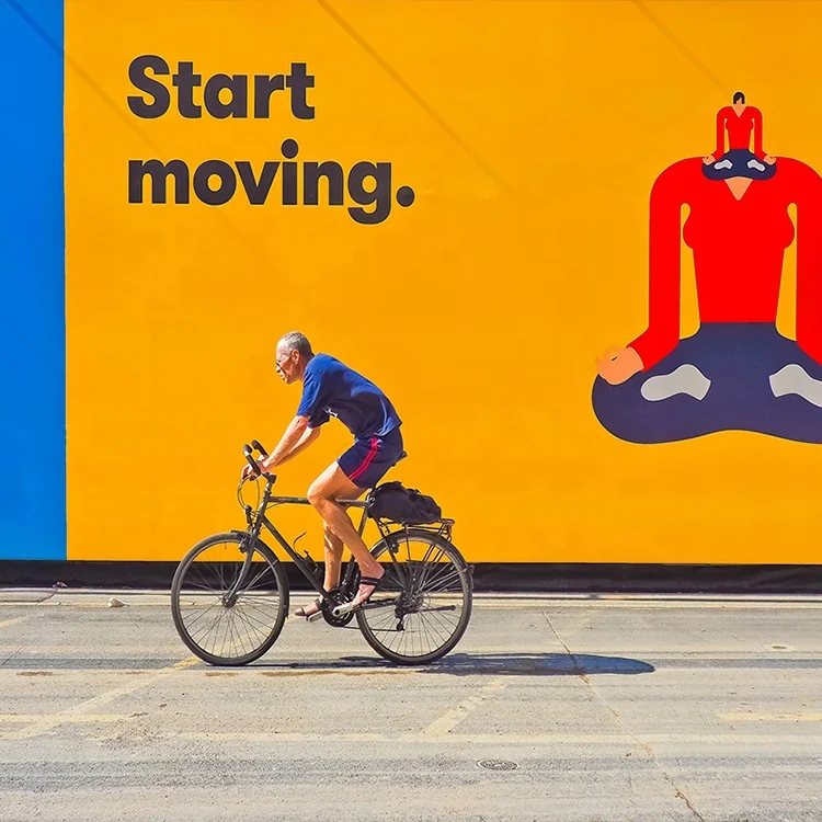 Рекламный шоппинг наружный настенный баннер ПВХ Виниловая печать