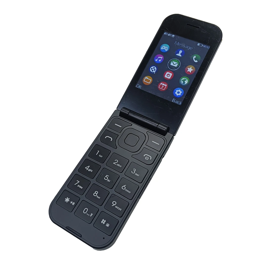 Oem Odm Flip Phones Cheap Feature Phone 4G Unlocked Cell /Fold Elder Dual Screen Custom Button 2.8 Inch Flip Phone 4G