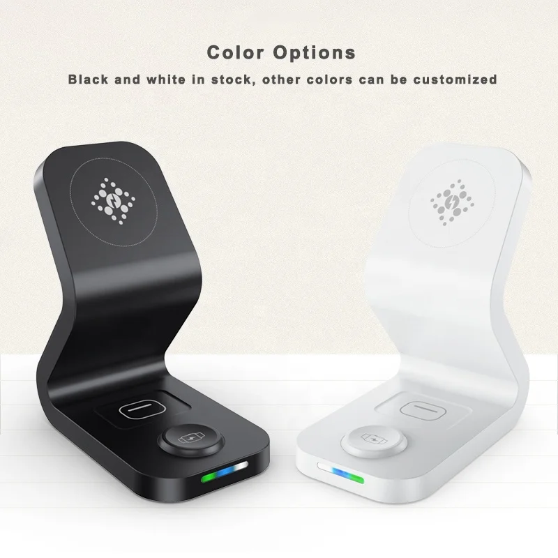 New Arrival 15w 3 in 1 Wireless Charger Magnetic Fast Charge Stand 3-in-1 Wireless Charging Dock Station for Magsafe for iPhone