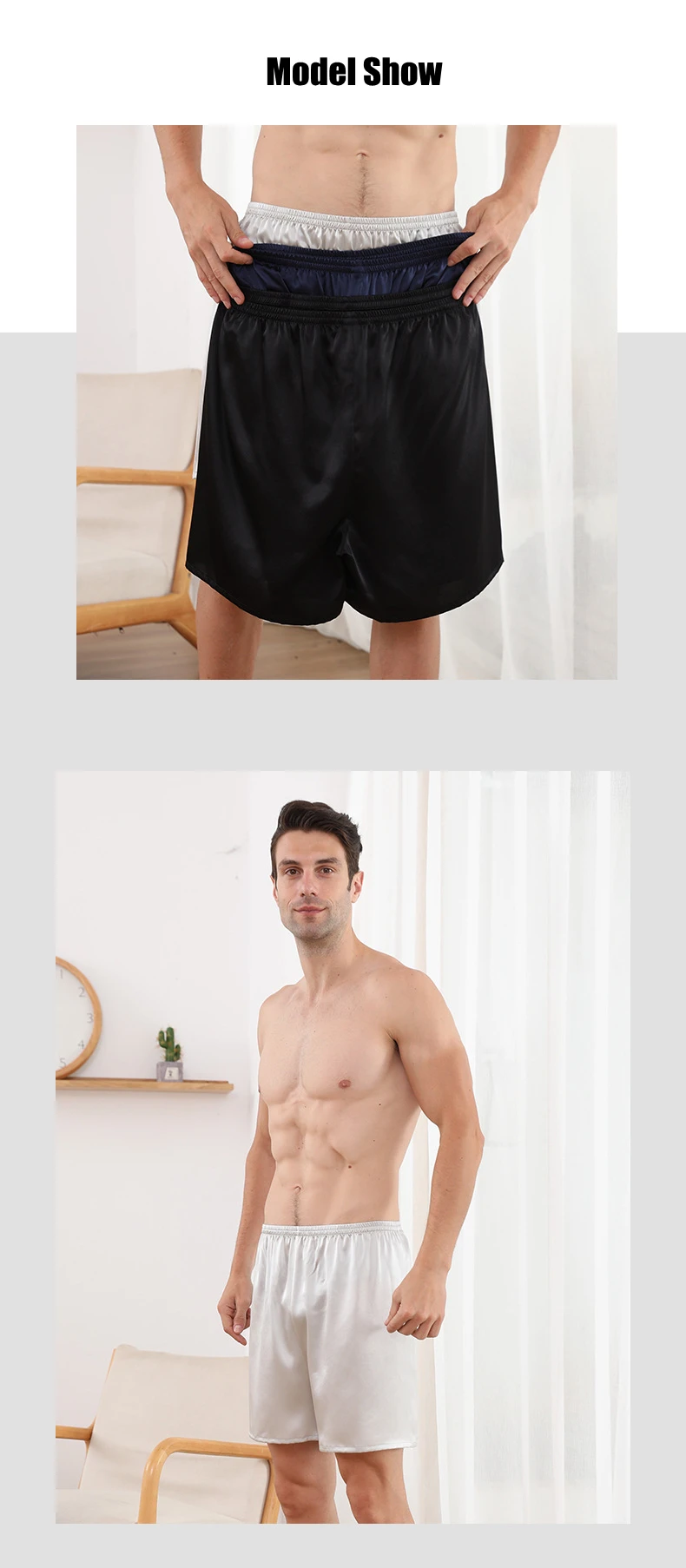 Pure Silk Men's Underwear Smooth And Cool 1000 Mulberry Silk Men's