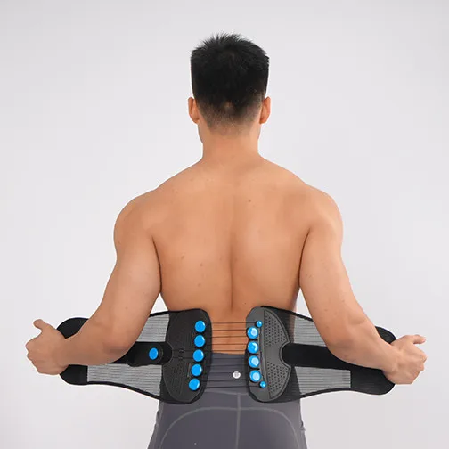 Adjustable Lower Back Brace With Pulley System Lumbar Back Support Belt