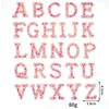26 letter-rose red orange color