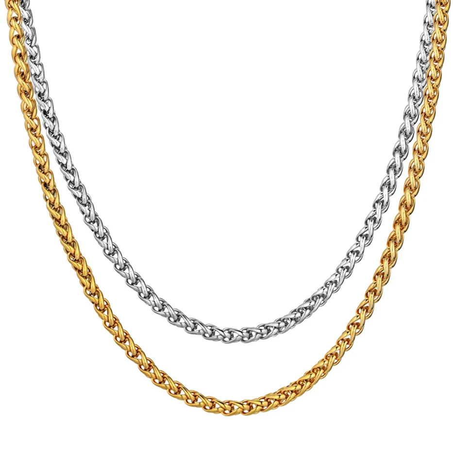 3mm 6mm Gold Chain Necklace For Men 