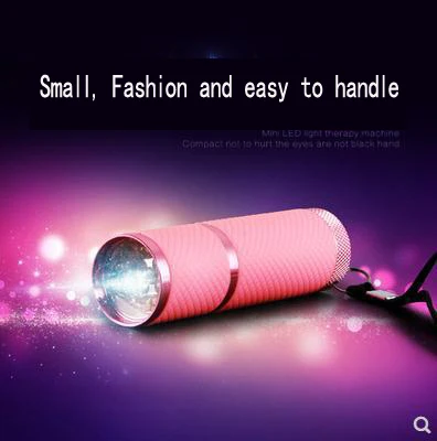 Mini Nail Art Tools Dryer Gel Polishing 9 LED Flashlight Portable Nail Dryer UV Light LED Lamp