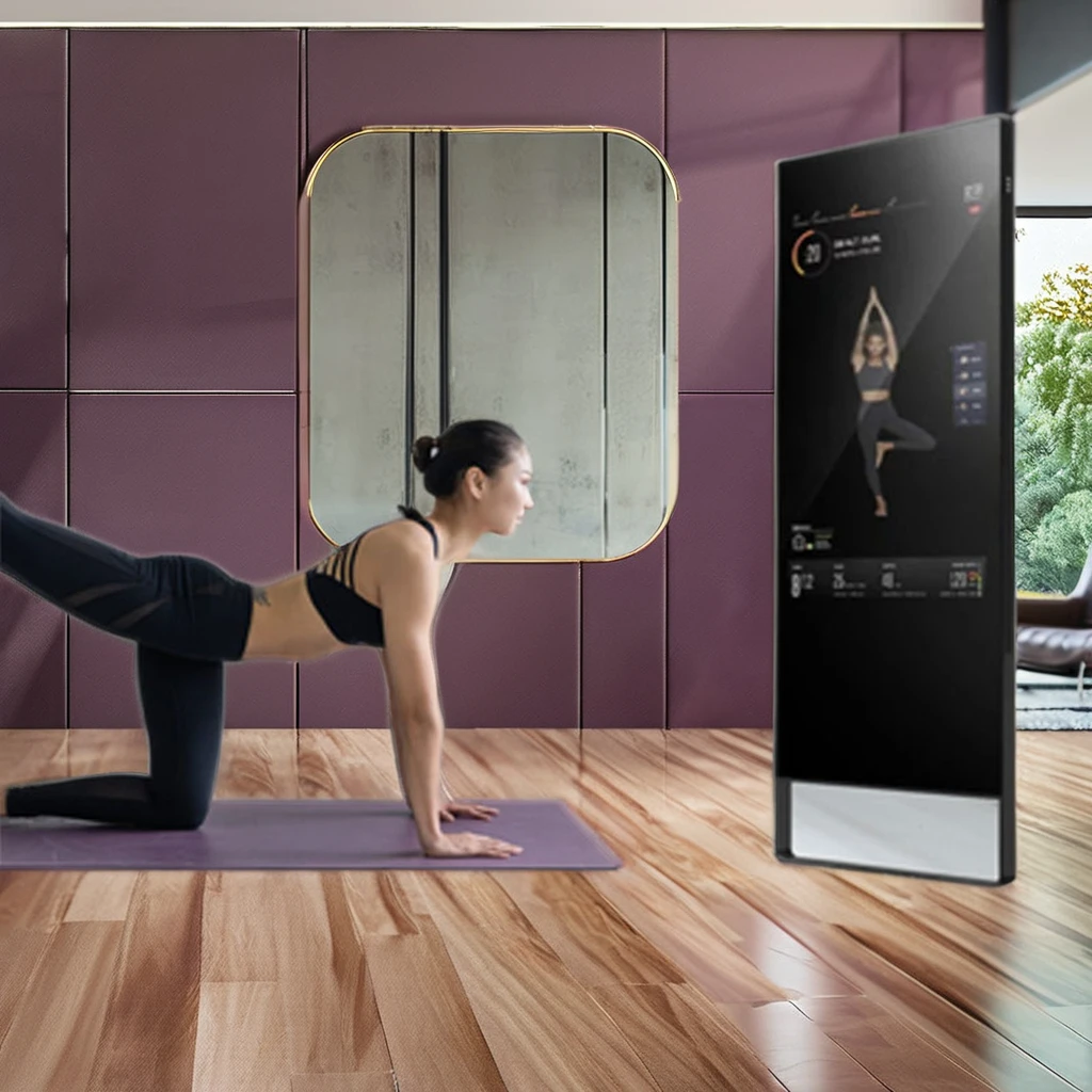 32-Inch Android Smart Home Gym Workout Fitness Mirror with LCD Touch Screen  Advertising Display WiFi Connected
