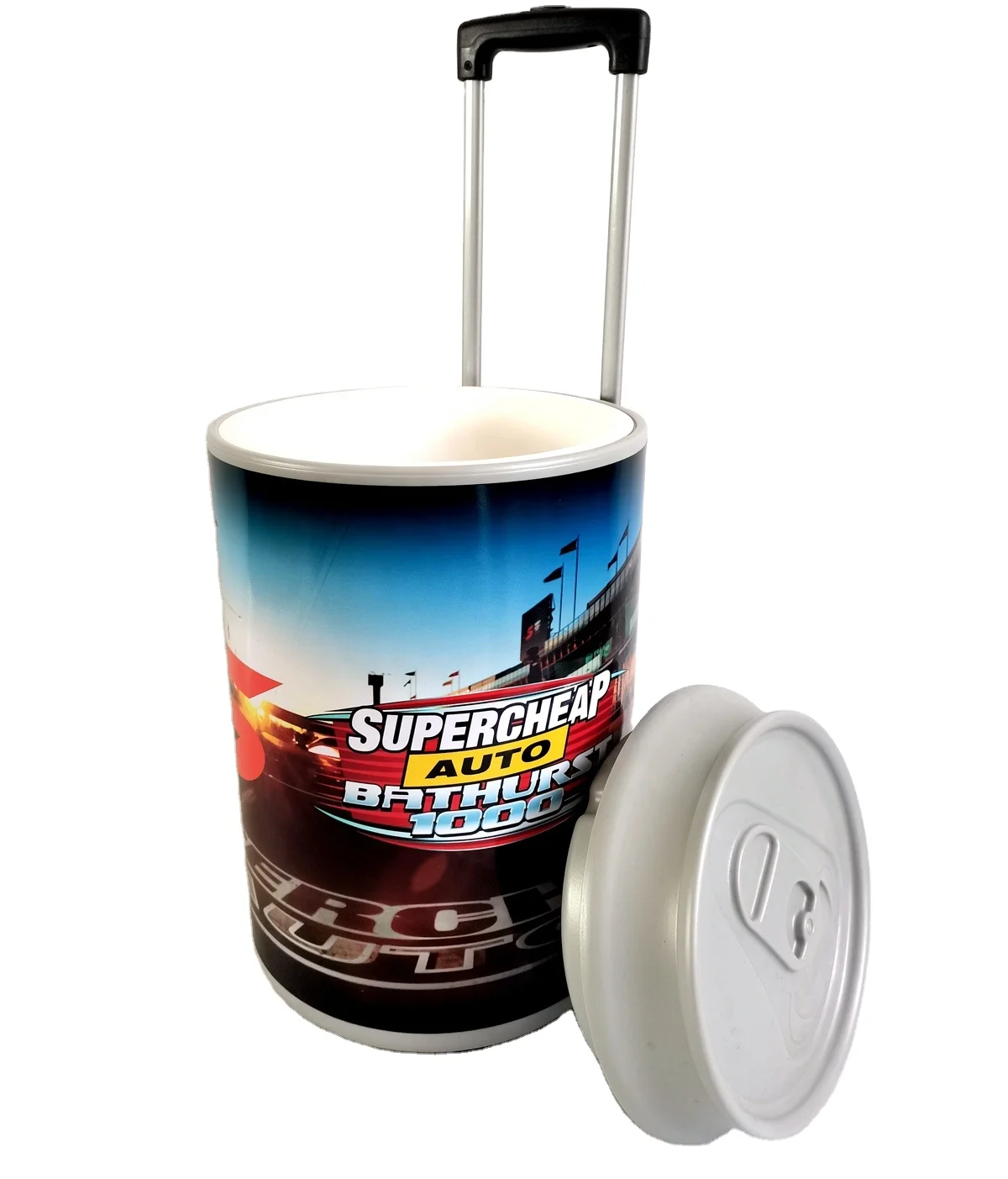 5 Gallon Factory Custom Beer Wine Ice Bucket Can Barrel Cooler Box Can Shaped Ice Cooler with Wheel Trolley