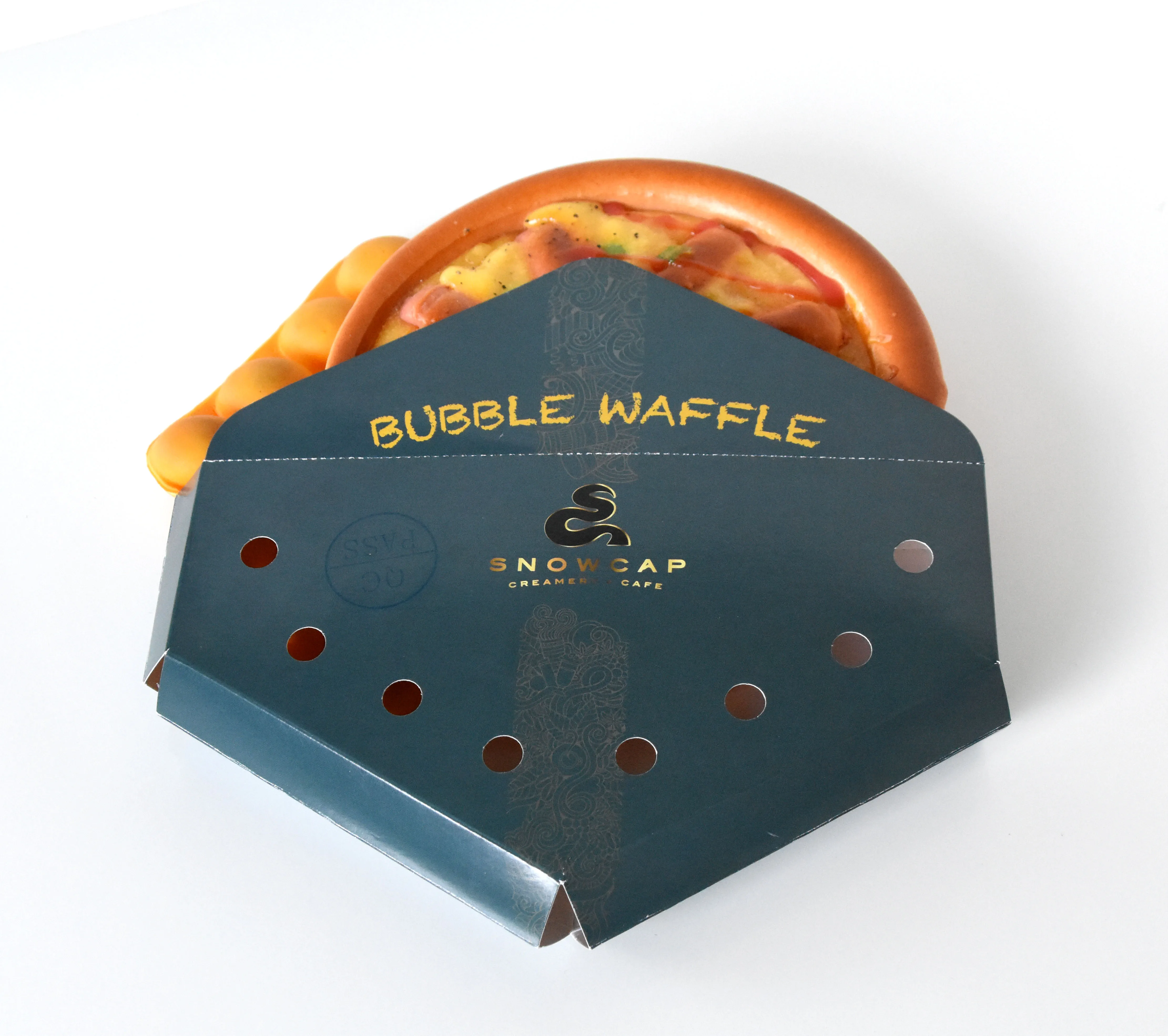 Wholesale Sandwich Boxes Paper Cone Bubble Waffle Cheap Custom Logo