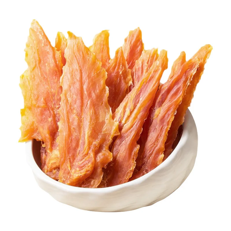 OEM Pet Food Chicken Dog Treats Factory Wholesale Nutritious High Protein 18 Months Training Rewards Chicken Jerky Pet Food