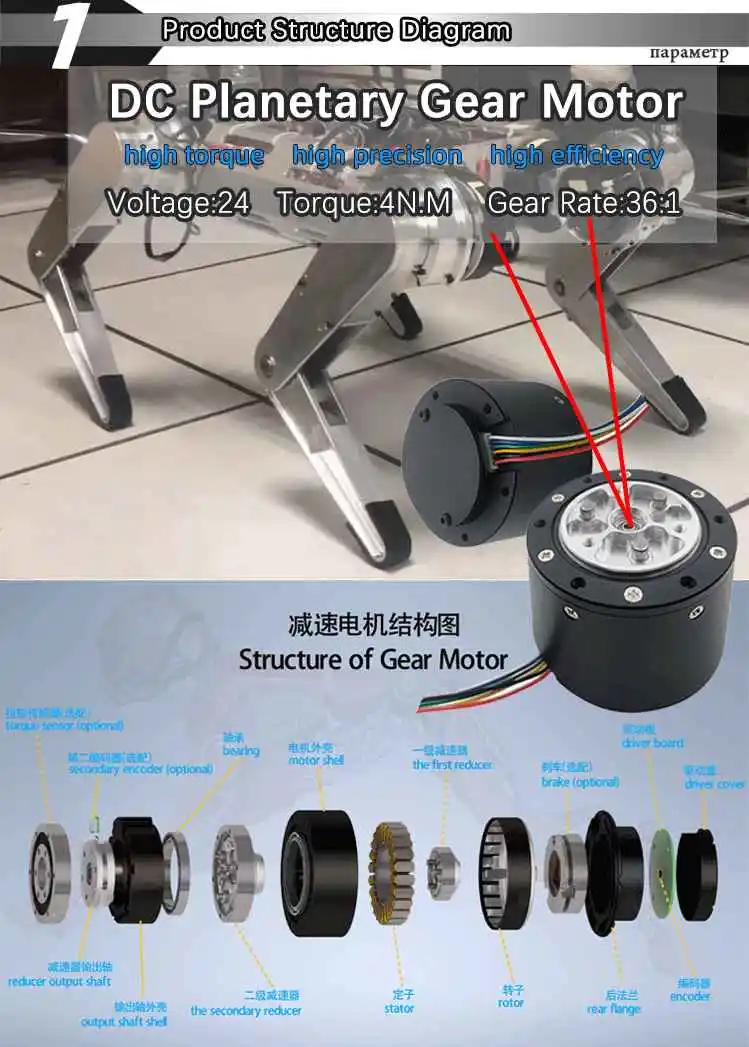 Arm Manipulator Robot Joint Arm Motor 24v 12w High Torque Servo Motor