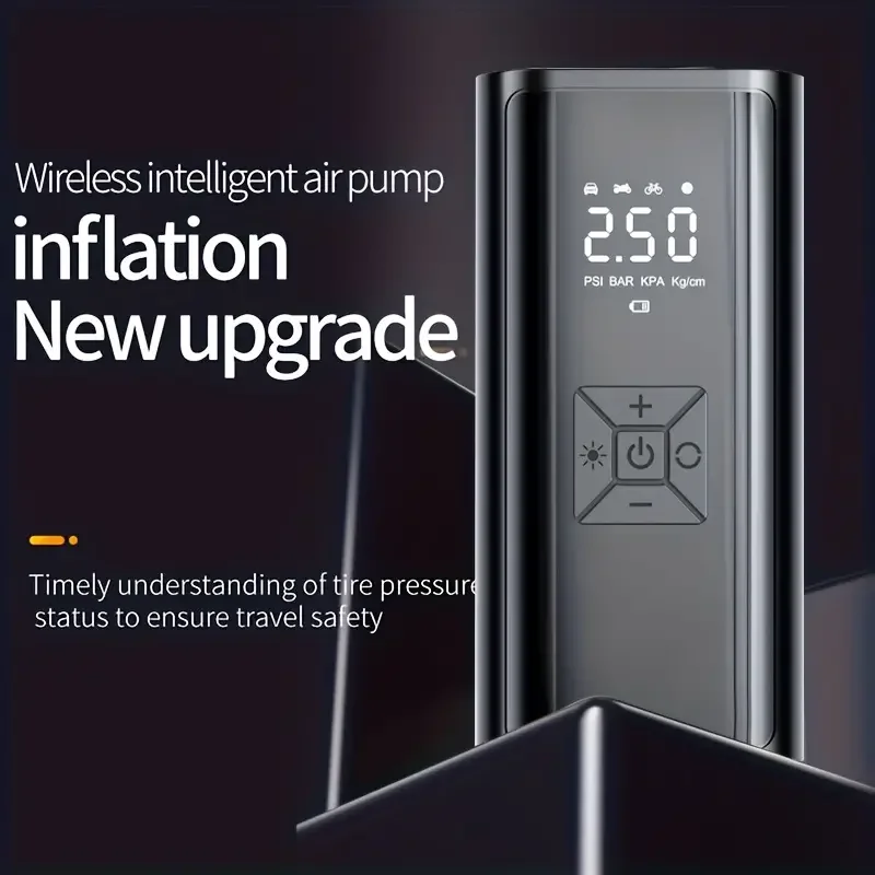 Compressore D'aria Portatile Senza Fili - Gonfiatore Intelligente Per Pneumatici Di Auto/moto/bici Con 5 Modalità LED, Caricabatterie USB, Sicurezza | Leroy Merlin - Foto 9