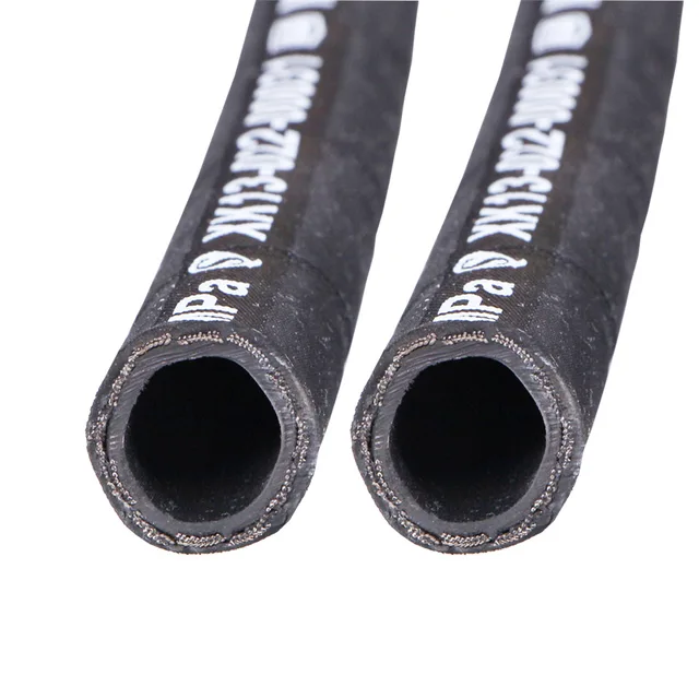 Flexible High Pressure Rubber Wrapped Braided Oil Resistant Hydraulic Hose
