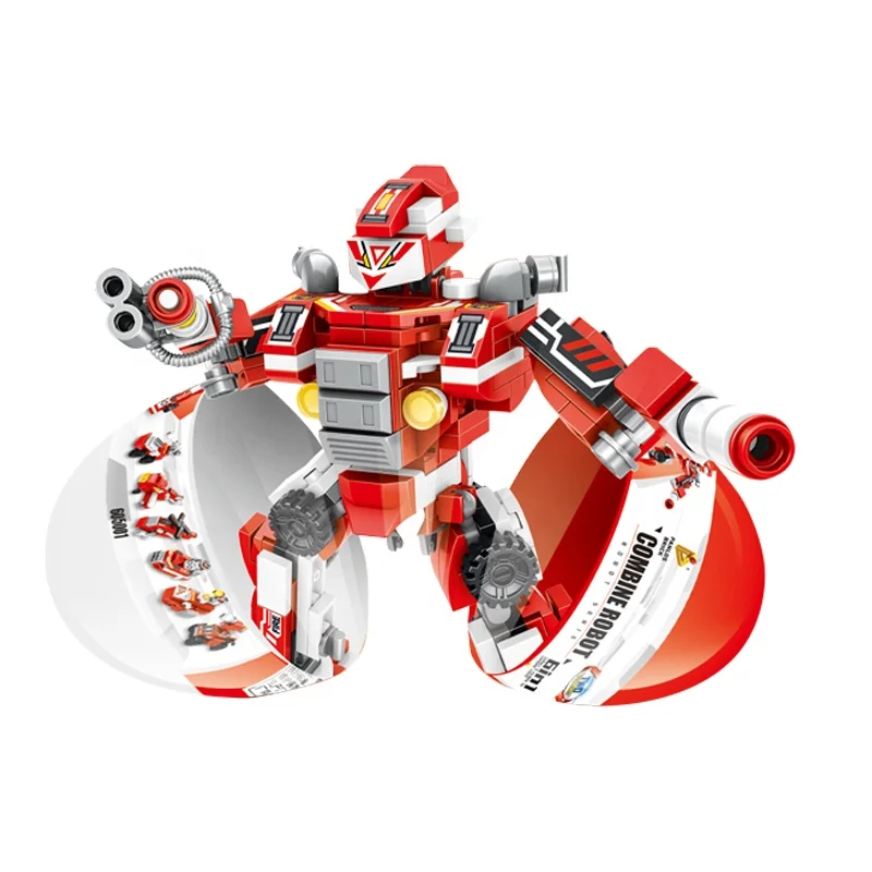 Panlos 605001 New Item 2020 Robot Series 6IN1 Fire Robot Building Blocks Toys Black Diy Toys Bricks Set 271PCS