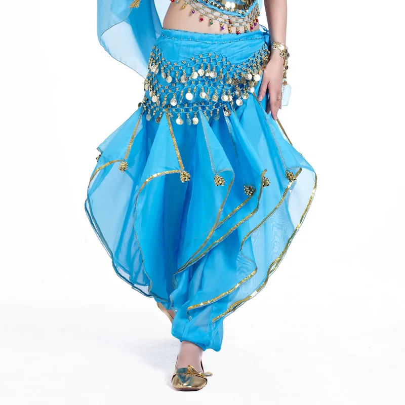 Long 120D Colored Chiffon Rotating Lantern Pants for India Belly Dance