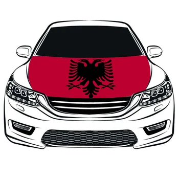Sunshine Hot sale Albania  car window flag 100% polyester double-side custom car hood mirror window flag