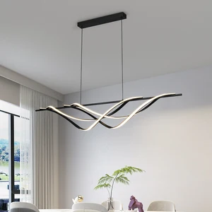 Modern Fancy LED Pendant Lamp Custom Home Living Room Bedroom Hanging Chandelier Minimalist Design by Manufacturer