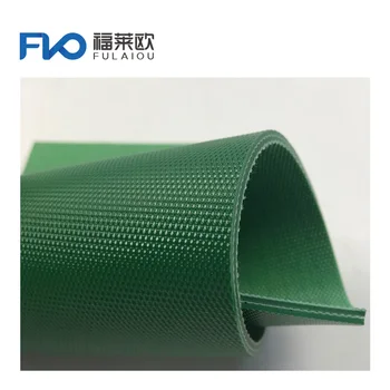 Customized 4mm green pvc conveyor belt with sidewall and cleat