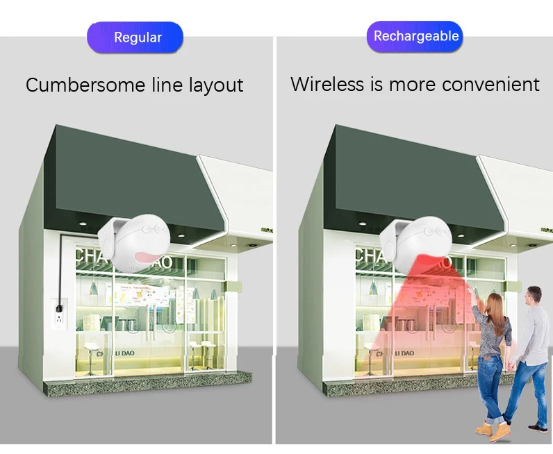 Kerui Infrared induction integrated welcome device alarm in 7 national languages