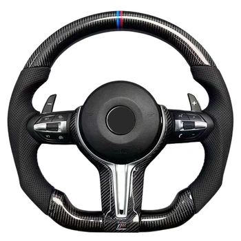 Custom Carbon M Sport Steering Wheel for BMW Models Black Perforated Leather F10 F30 F31 F32 F20 E92 E60 X6 E71 X5 M3 M4 M5 M6