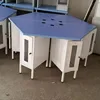 Escritorio para ordenador doble acero y madera 140*60*75