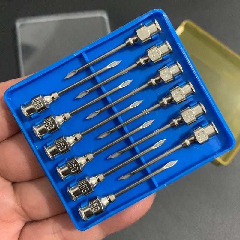 冗寺針寸 獣医用ステンレス鋼針14G--27G家畜豚牛低皮注射針家禽動物注射針