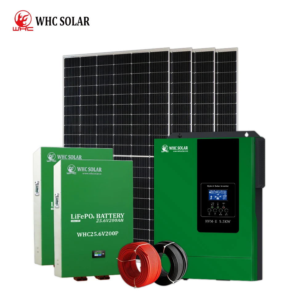 WHC SOLAR Power Generator Renewable Energy Off Grid Home 5Kw 10Kw 30Kw Hybrid Solar Power Mounting System Solar Energy System