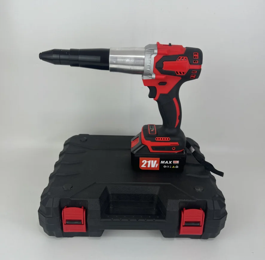 Rechargeable Rivet Gun Fully Automatic Pressure Rivet Gun Brushless Lithium Battery Stainless Steel Core Electric Rivet Gun