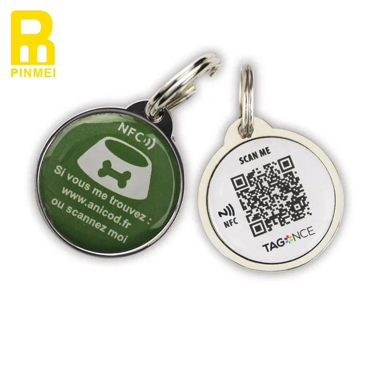 Изготовленный на заказ логотип бирка для животных Rfid NFC находит Pet Dog Tag воротник анти-потерянный эпоксидные бирки