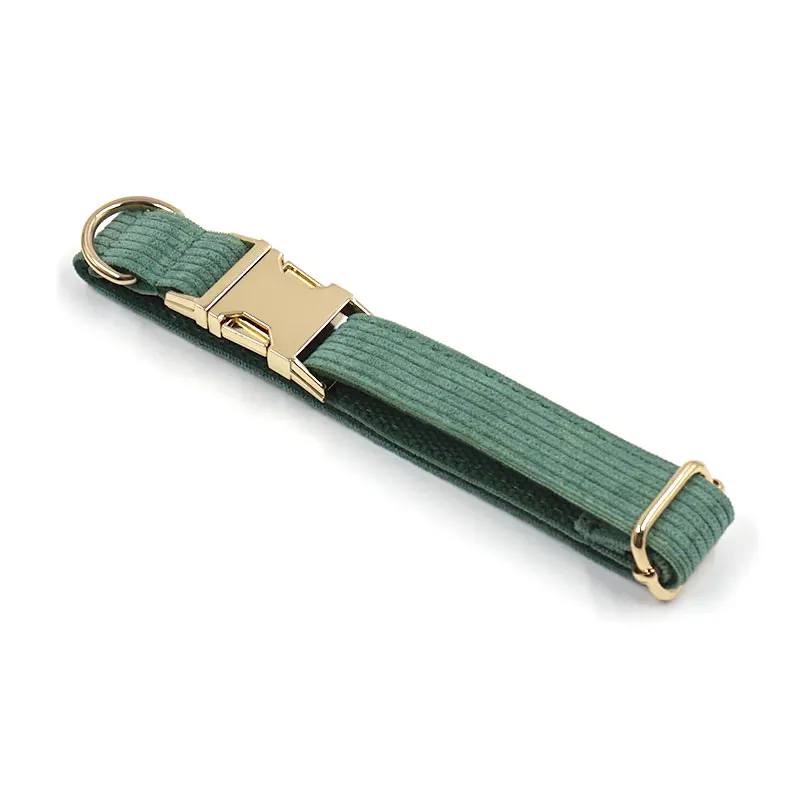 Luxury Fashion Design Personalized Corduroy Dog Collar Leash ...