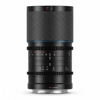 SIRUI Saturn 75mm T2.9 1.6X Full Frame Carbon Fiber Anamorphic Lens, Cine Lens Less Than 500g (Blue Flares, L Mount)
