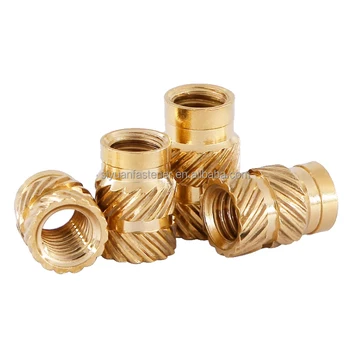 M1.2M1.4M1.6M2M2.5M3M4M5 Brass insert nut for insert molding copper hot melt heat stake heat set insert for plastic