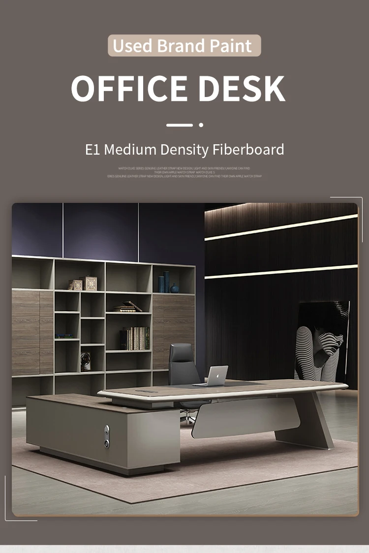 Luxury Modern Design L Shaped Boss Ceo Executive Manager Desk Wooden