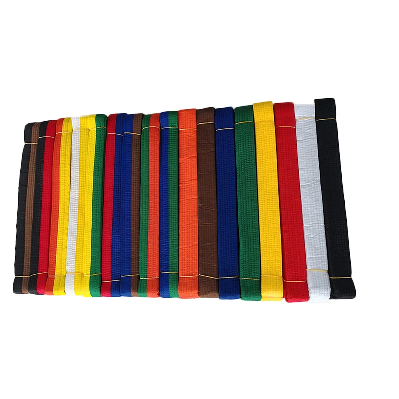 Playwell Ceinture D'Arts Martiaux Colorée En Coton – Bande Blanche, 250 Cm, 4,4 Cm De Large, Karaté Judo Taekwondo