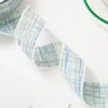3.8cm blue and white 5 yards