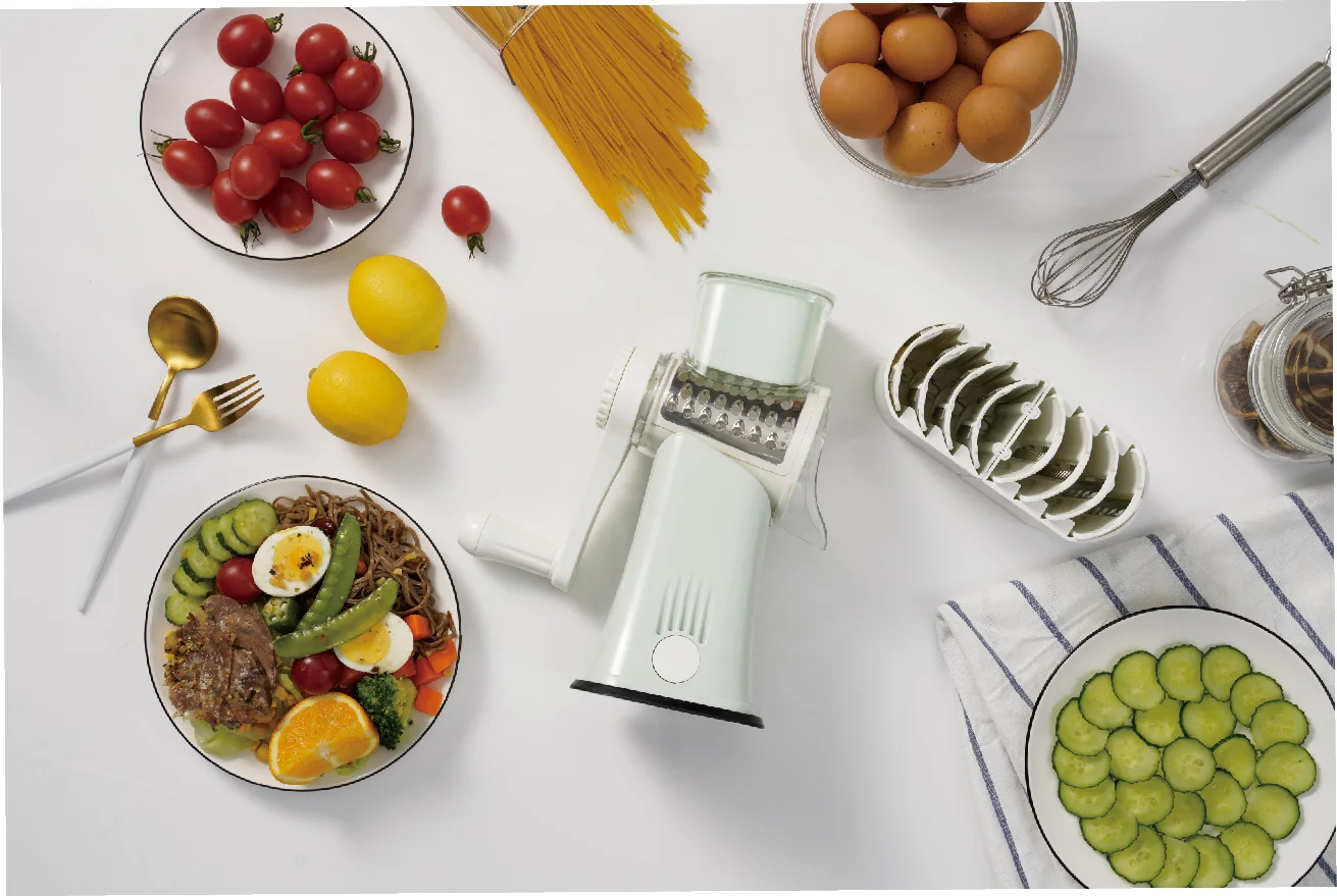 5 in 1 Cheese Grater with Handle Food Vegetable Grader Hand Crank