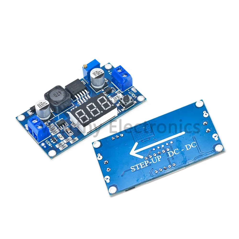 현재 전압 4.5V-32V 리터 5V-35V DC-DC XL6009 부스터 조정 가능한 전압 조절기 4A 디지털 디스플레이 포함