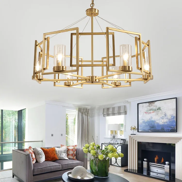 Gold Box Frame Pendant Light ペンダントライト 未使用☆Gold Box