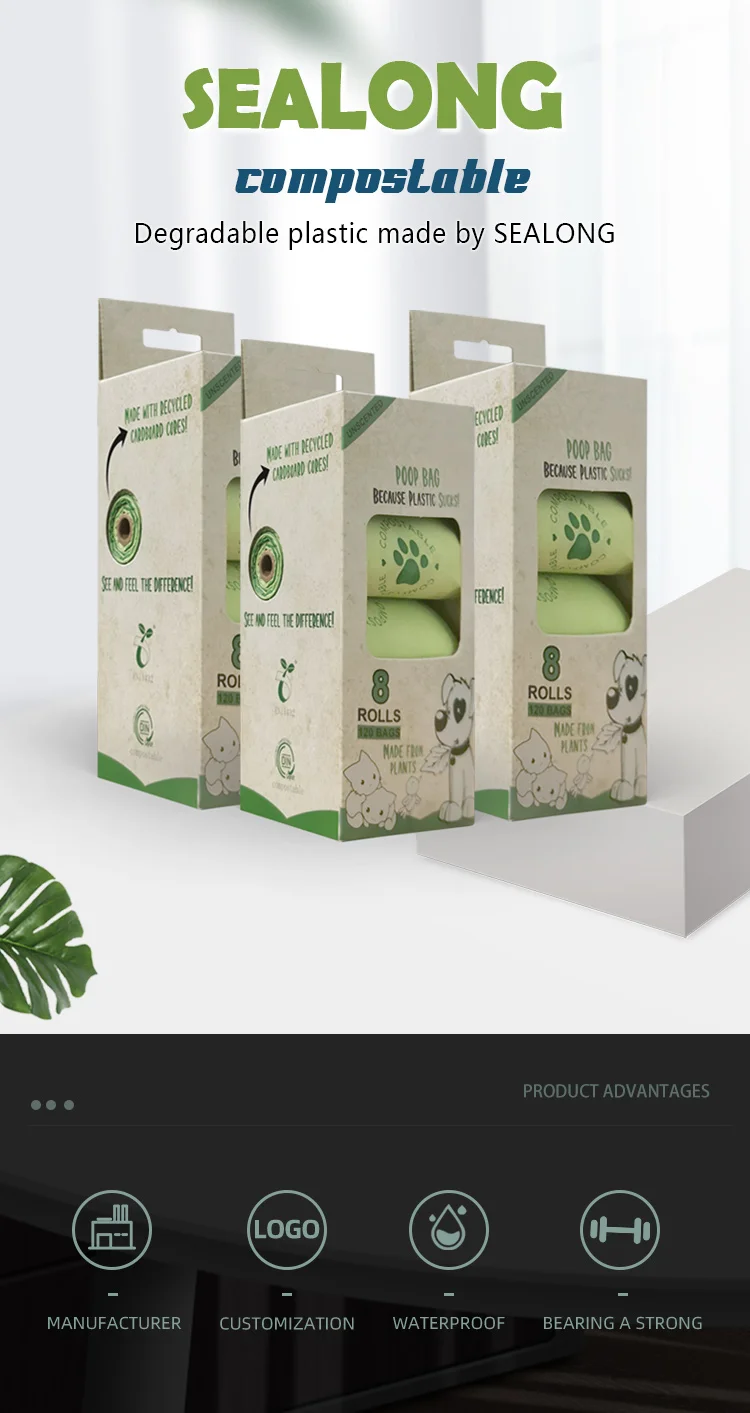 100 Biodegradable Wholesale Certificate Pet Poop Plastic Pack Dog