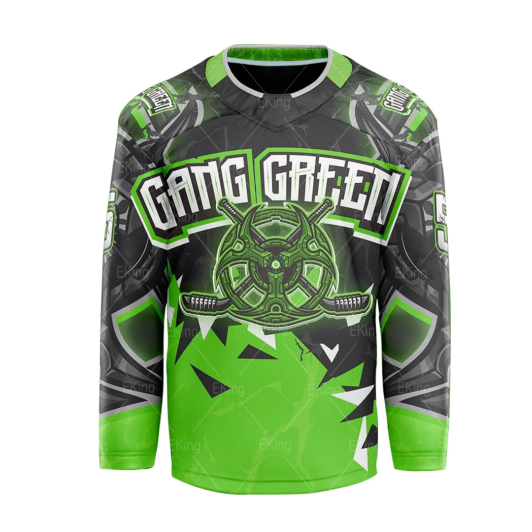 Gang Green Sublimated Custom Hockey Jersey