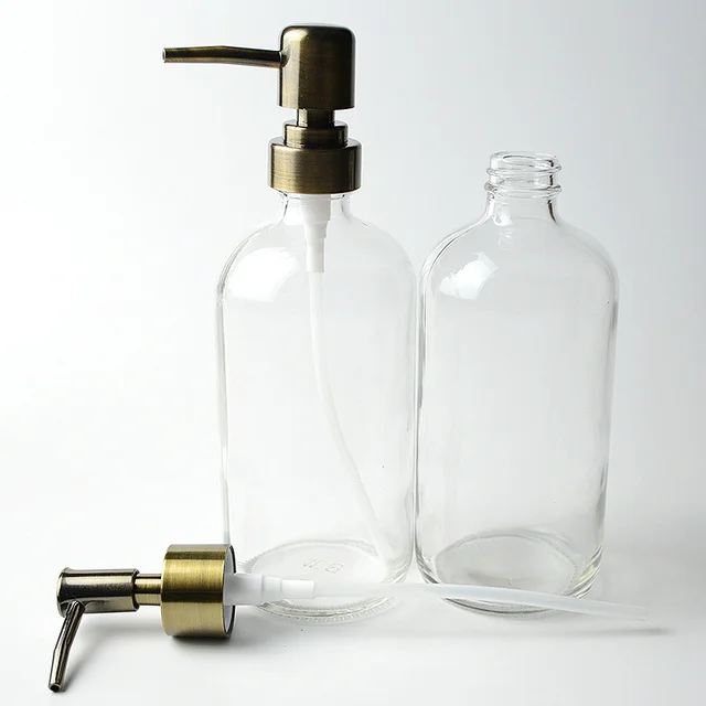 product eco friendly reusable glass bottles refillable option for shower gel or lotion-1