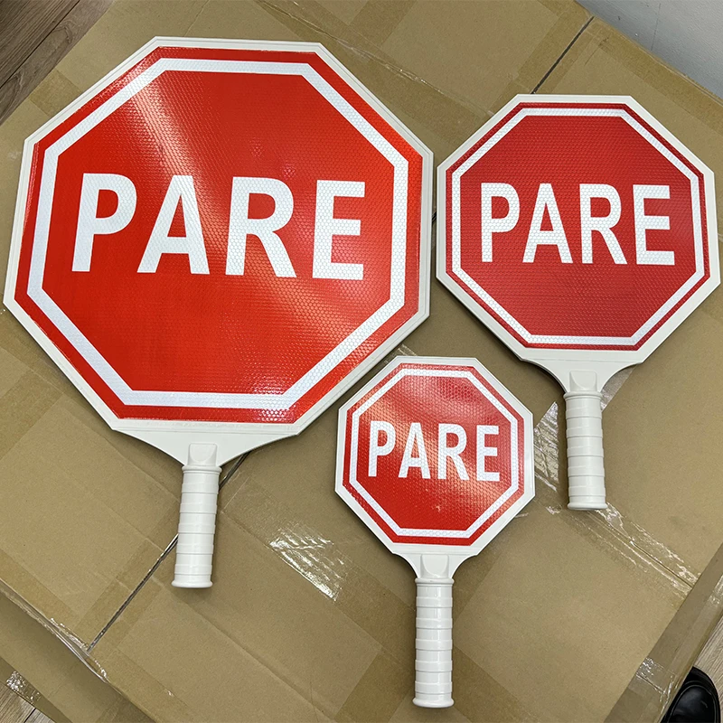 46cm Handheld Go and Stop Plastic Traffic Sign