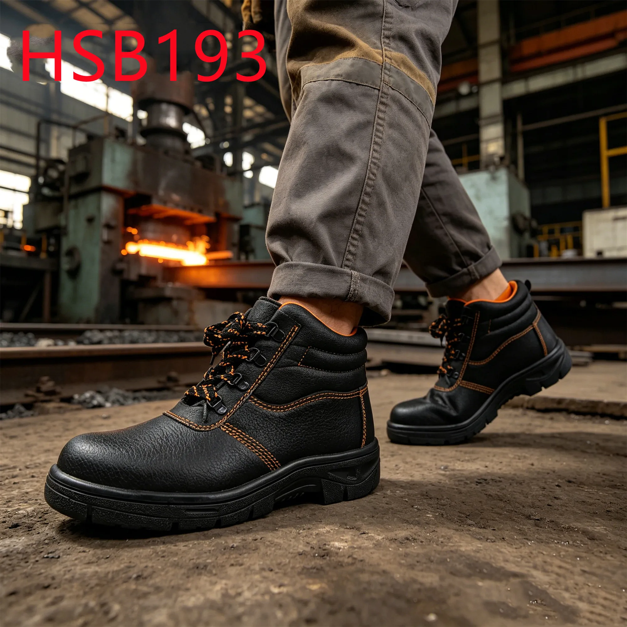 HY,Pipeline Inspection Acid&alkali Proof Sole Hua Singh Work Boots Construction Duties Anti-penetration S3 Safety Shoes HSB193