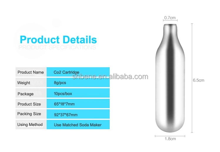 product high pressure 8g 12g 16g 25g co2 cartridge industrial gas  food grade durable steel cylinder for inflator and cream charger-0