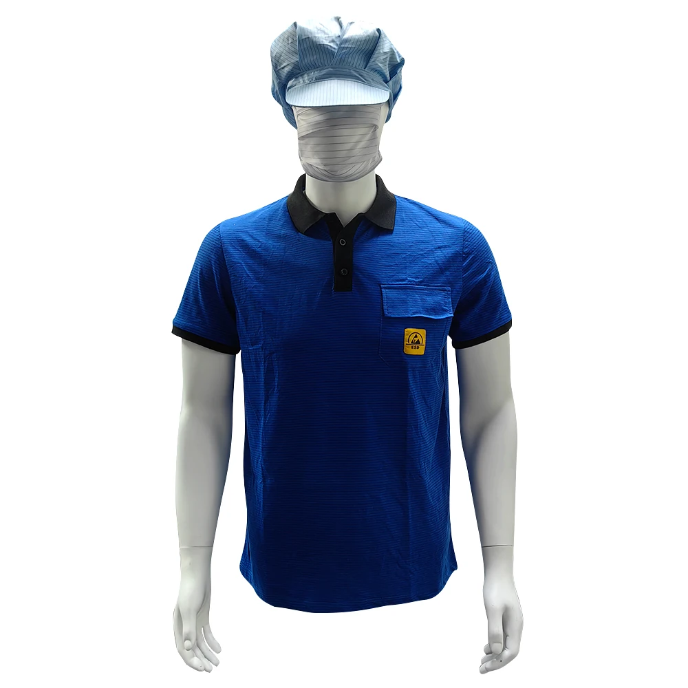 ALLESD Antistatic Cotton Comfortable Shirts ESD Polo T Shirt with Embroidery Logo SML-5XL