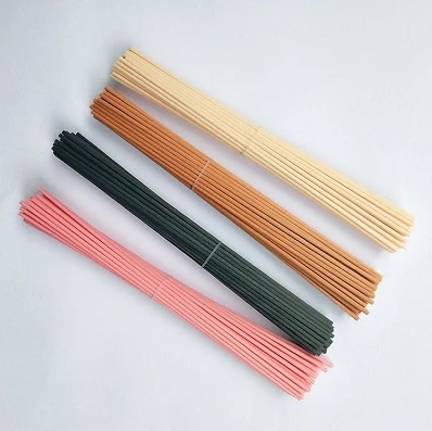 Factory Wholesale Different Colors 3mm 4mm 5mm Aroma Reed Diffuse Rattan Sticks Fiber Sticks Black Fragrance Sticks
