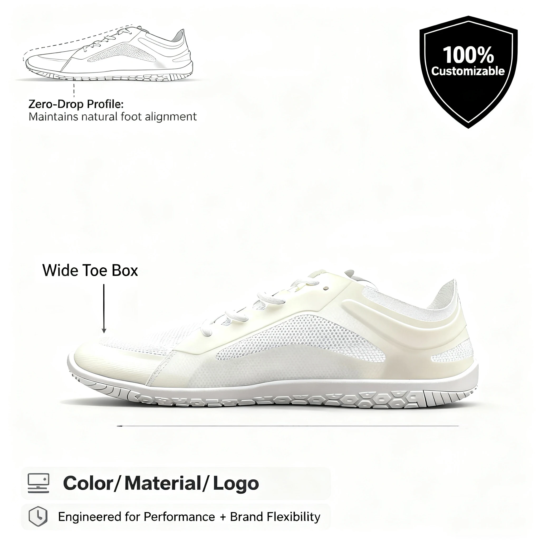 Custom logo zero Drop Wide Toebox Walking Running Barefoot Shoes Men Women Kids Shoe Last Sports Casual Gym Shoes