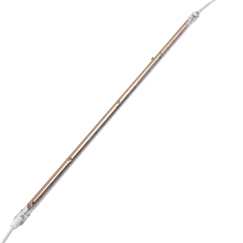 Single Tube Fully Gold Coating Small Ceramic Head 2KW 230V 600MM Heating Infrared Lamp