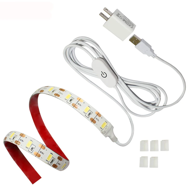 5V 6500K USB Interface Sewing Machine Lighting Poratble Adhesive Light  Strip for Home (White)