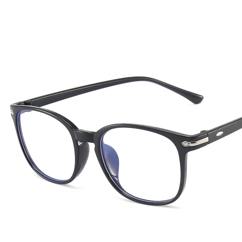 Cheap Plastic Mens Clear Frame Glasses Anti Blue Light