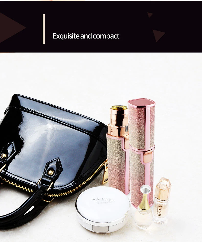 Instant 2 In 1 USB Rechargeable Face Epilator Hair Remover Electric Eyebrow Trimmer