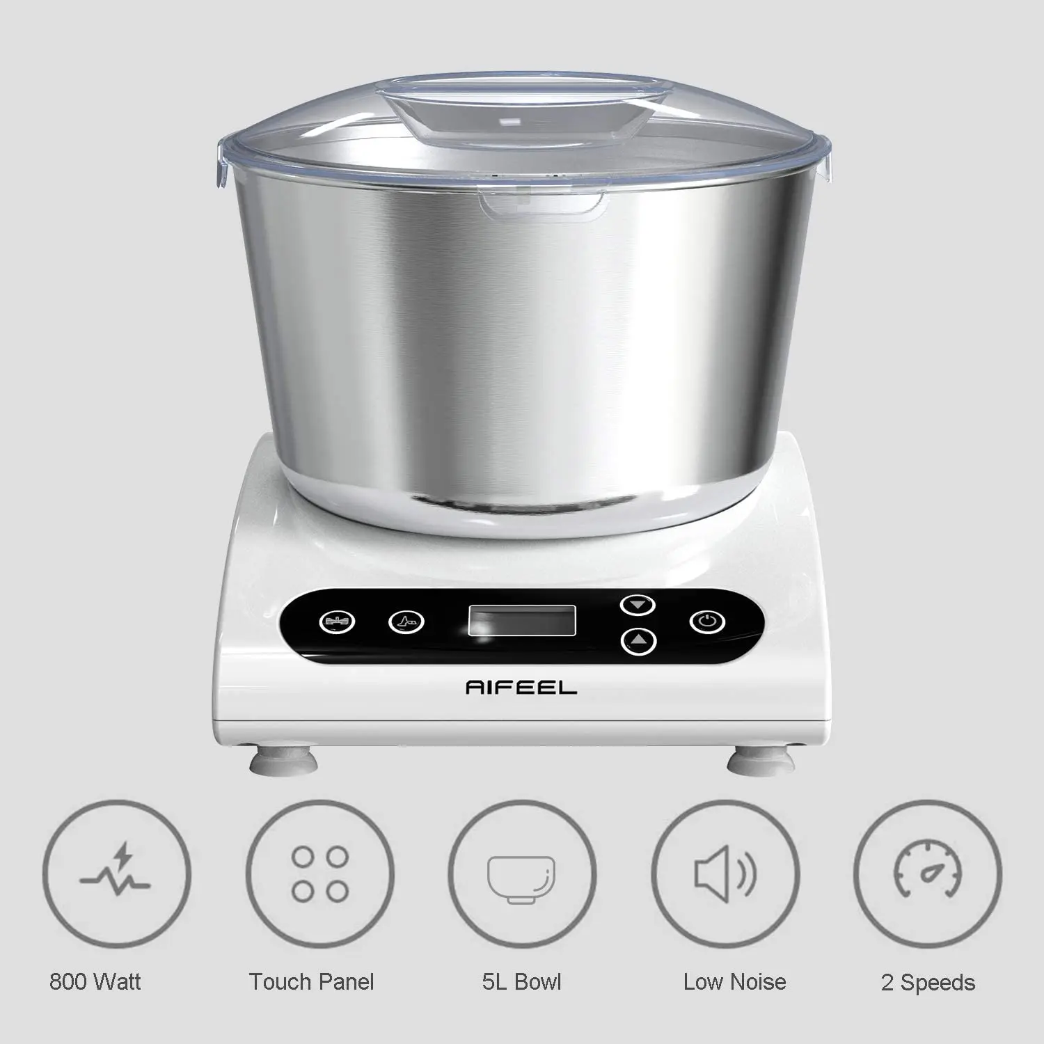 Oufeel Modern Pastry Easy to Operate 5 Liters 800W Robot Mixeur Dough Cake Food Mixer